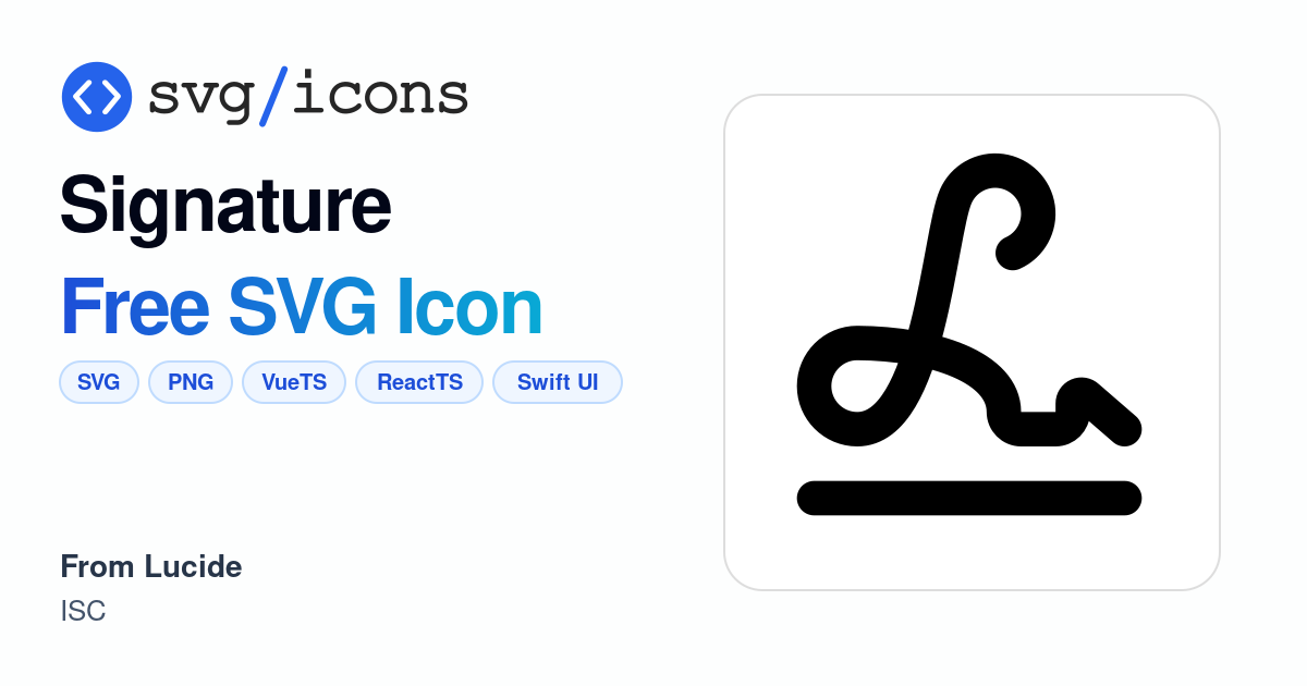Signature SVG Icon - Free Signature PNG & SVG Download