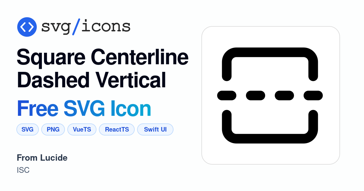 Square-centerline-dashed-vertical SVG Icon - Free Square-centerline ...