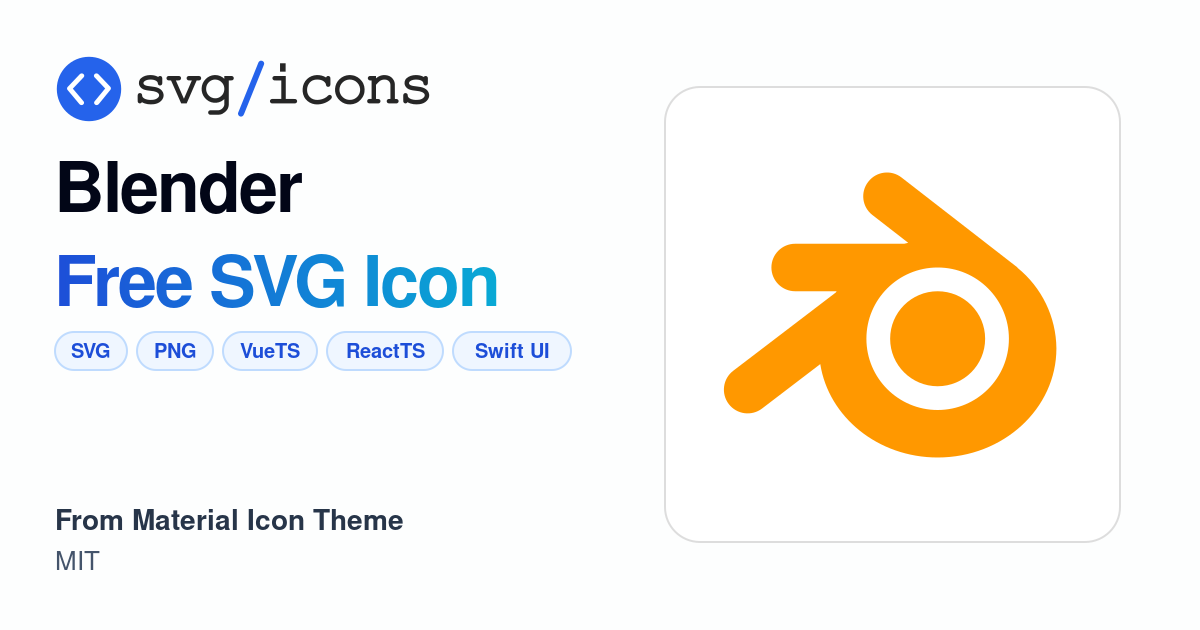 Blender SVG Icon - Free Blender PNG & SVG Download
