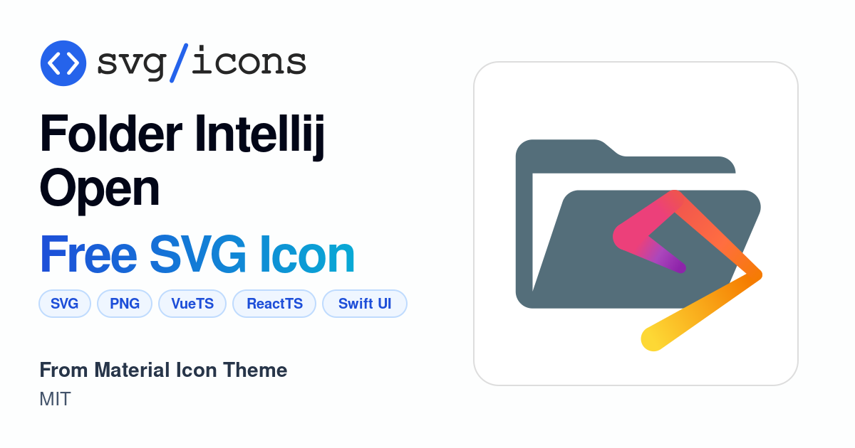 Folder-intellij-open SVG Icon - Free Folder-intellij-open PNG & SVG ...