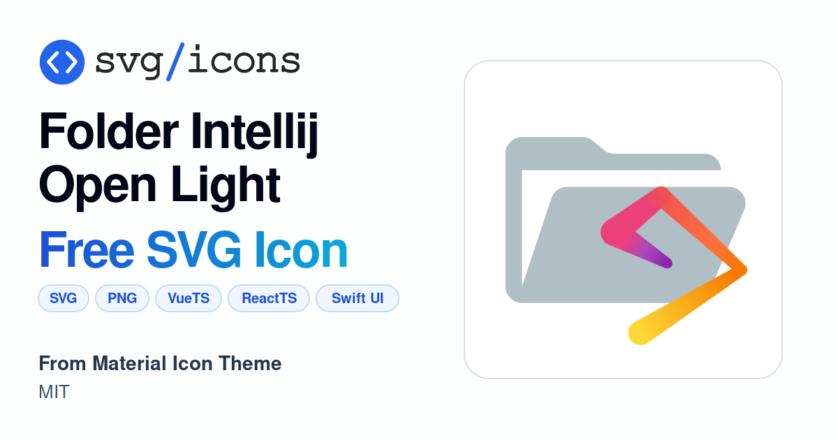 Folder-intellij-open-light SVG Icon - Free Folder-intellij-open-light ...