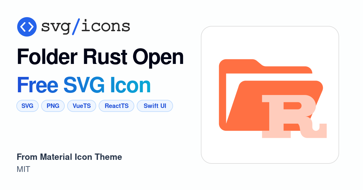 Folder-rust-open SVG Icon - Free Folder-rust-open PNG & SVG Download
