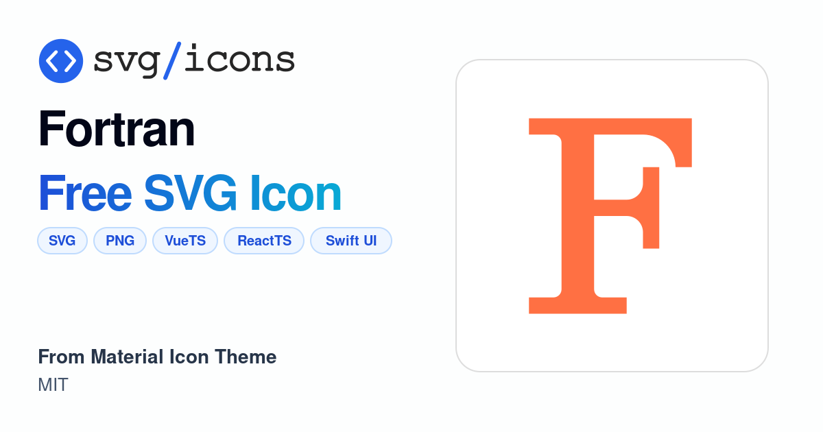 Fortran SVG Icon - Free Fortran PNG & SVG Download