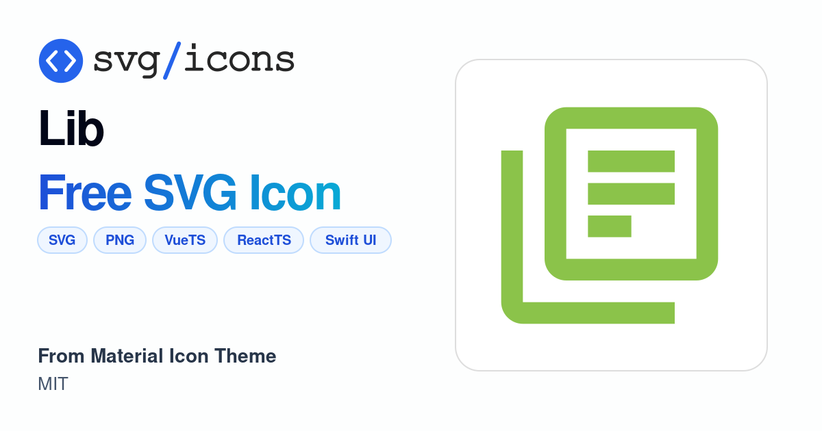 Lib SVG Icon - Free Lib PNG & SVG Download