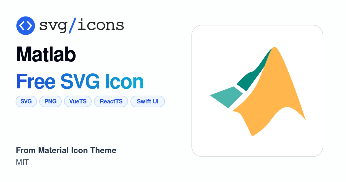 Matlab SVG Icon - Free Matlab PNG & SVG Download