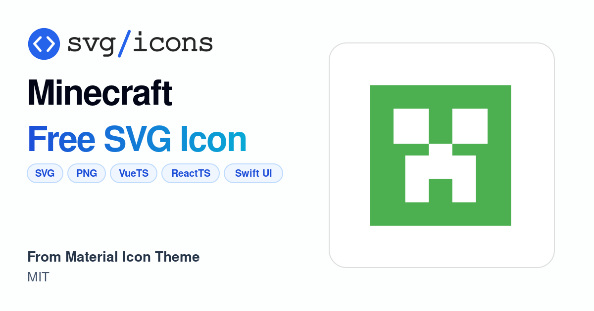 Minecraft SVG Icon - Free Minecraft PNG & SVG Download