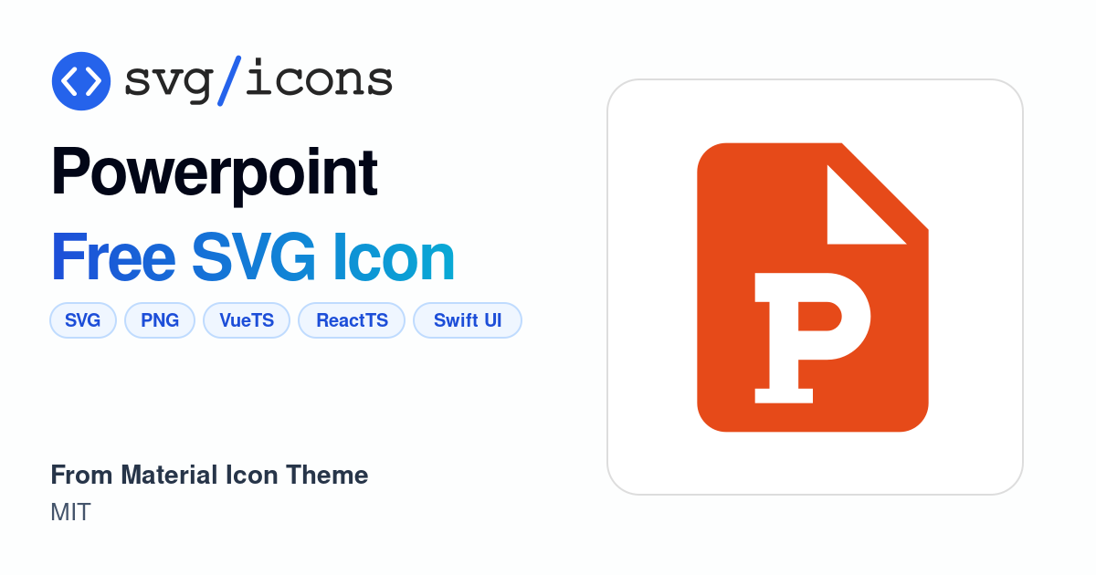 Powerpoint SVG Icon - Free Powerpoint PNG & SVG Download