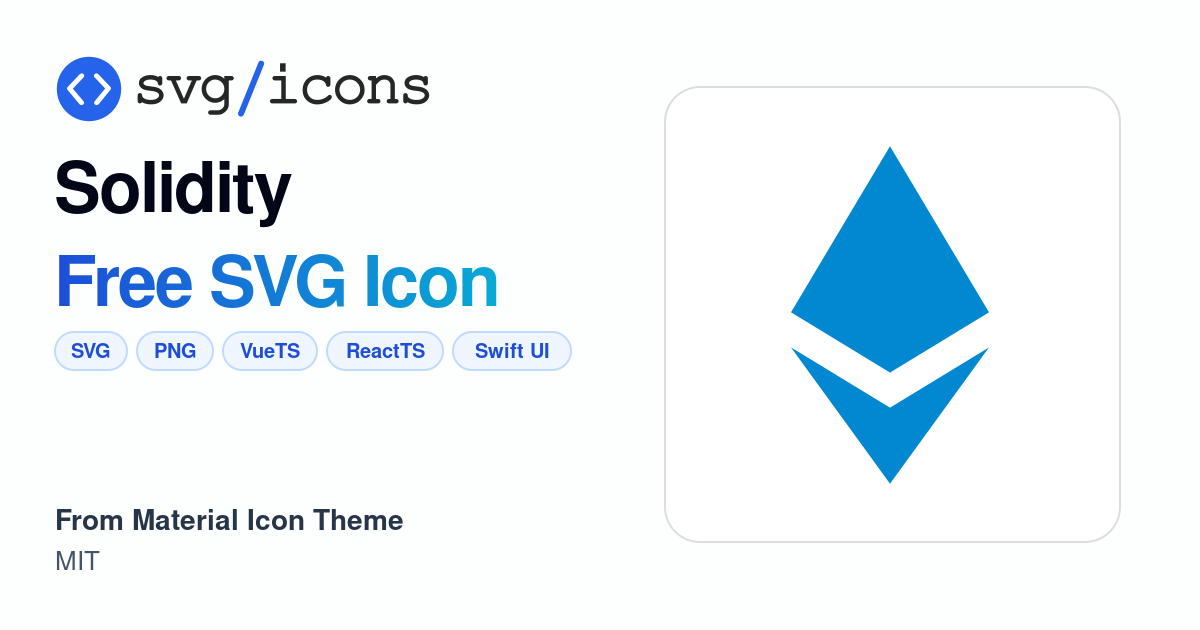 Solidity SVG Icon - Free Solidity PNG & SVG Download