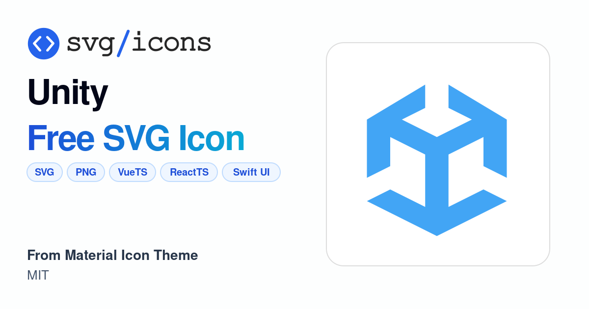 Unity SVG Icon - Free Unity PNG & SVG Download