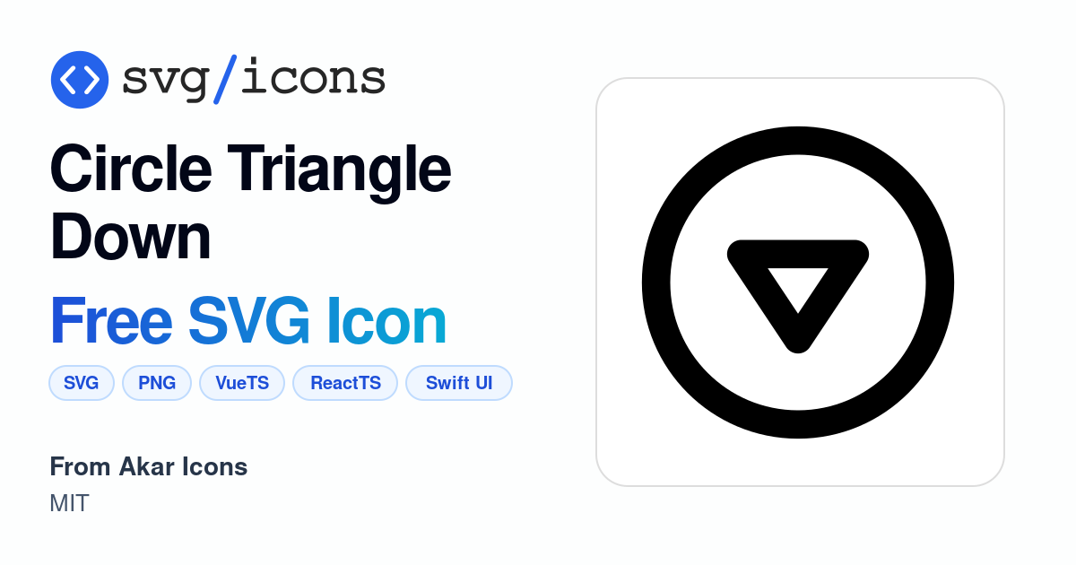 Circle-triangle-down SVG Icon - Free Circle-triangle-down PNG & SVG ...