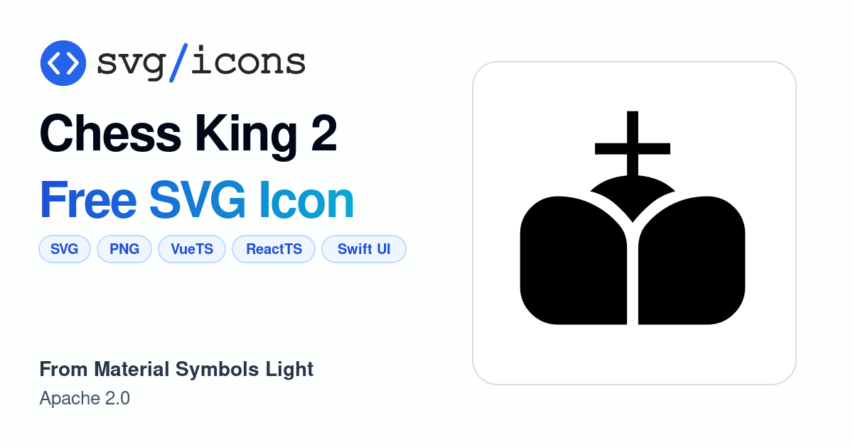 Chess-king-2 SVG Icon - Free Chess-king-2 PNG & SVG Download