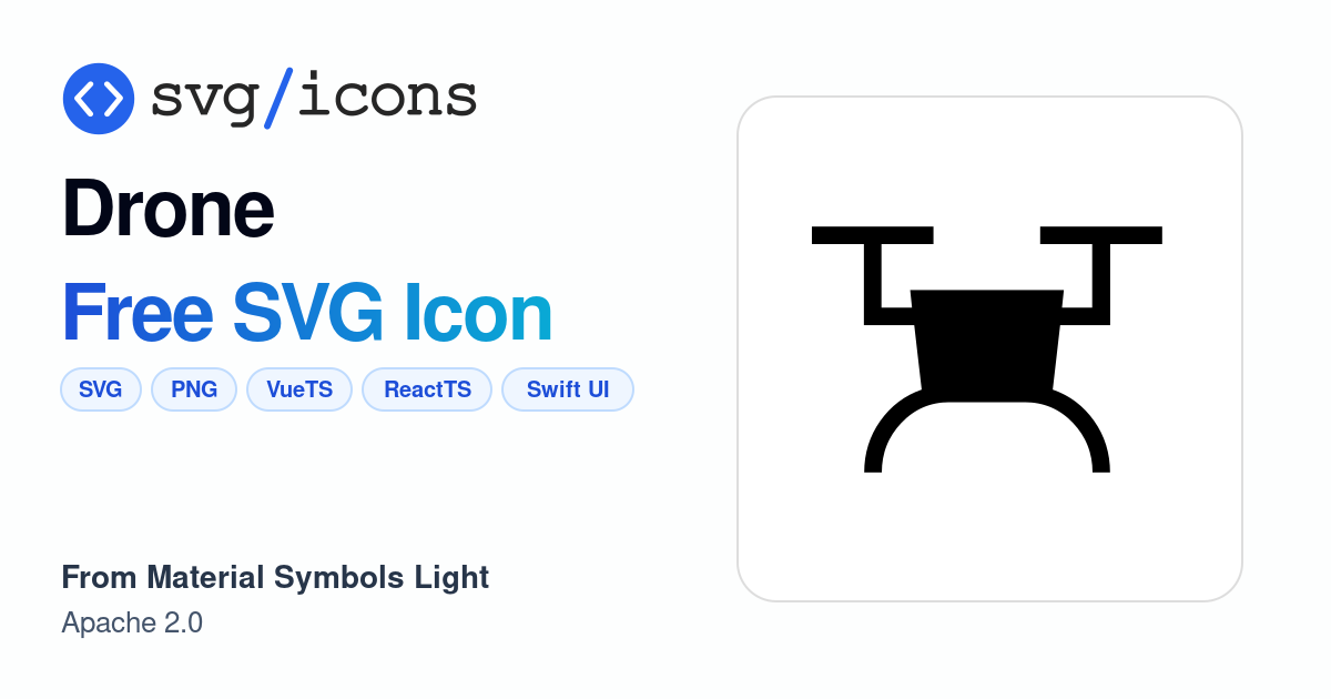 Drone SVG Icon - Free Drone PNG & SVG Download