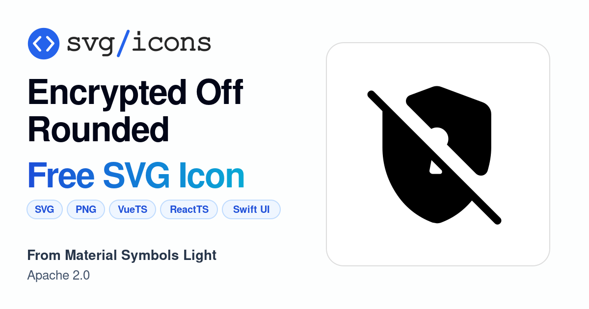 Encrypted-off-rounded SVG Icon - Free Encrypted-off-rounded PNG & SVG ...
