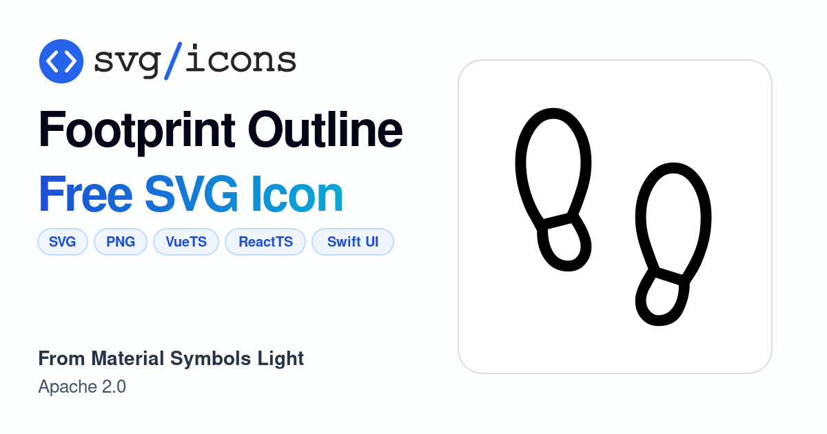 Footprint-outline SVG Icon - Free Footprint-outline PNG & SVG Download
