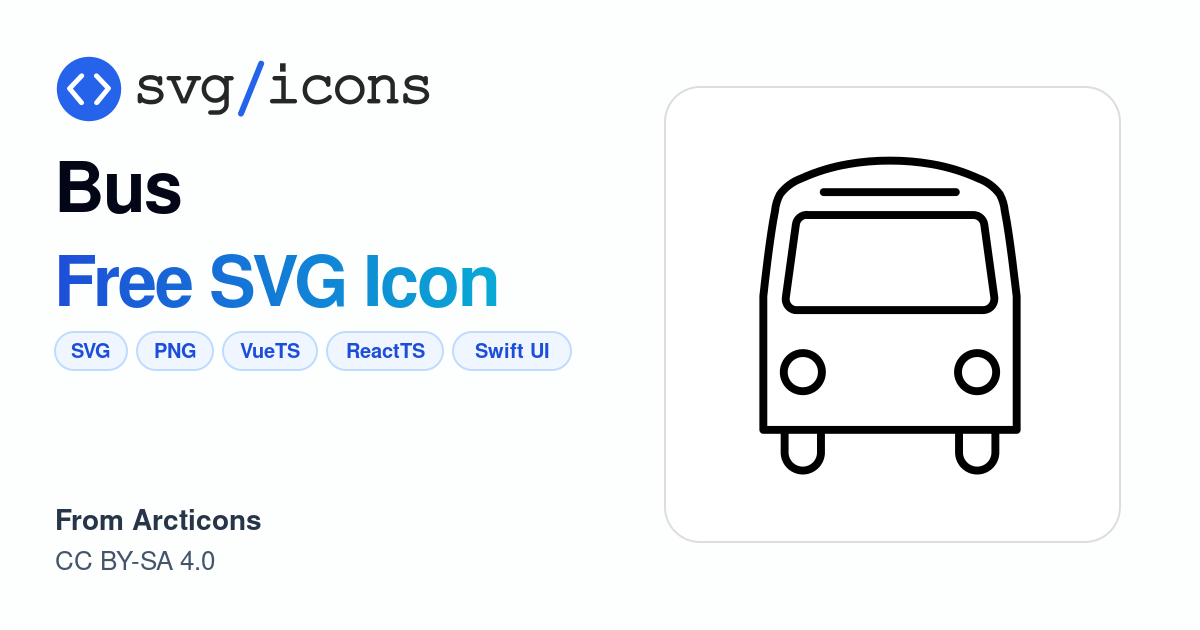Bus SVG Icon - Free Bus PNG & SVG Download