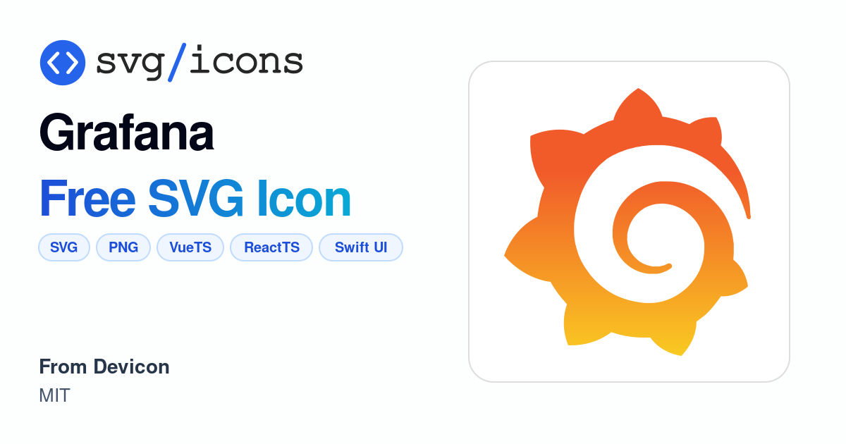 Grafana SVG Icon - Free Grafana PNG & SVG Download