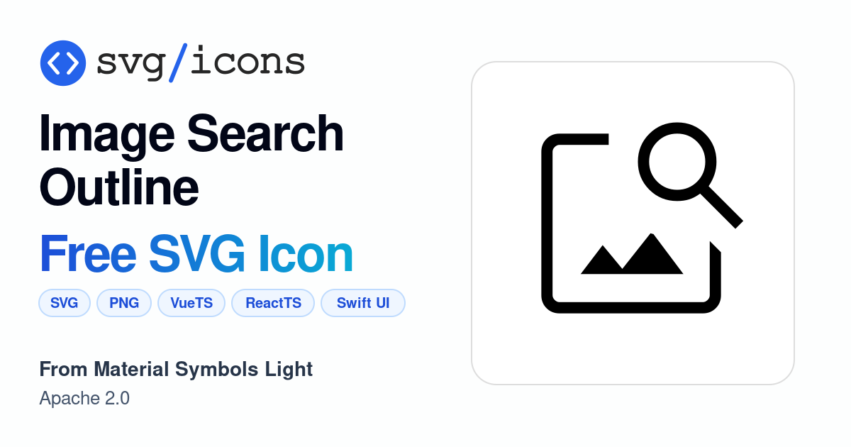Image-search-outline SVG Icon - Free Image-search-outline PNG & SVG ...