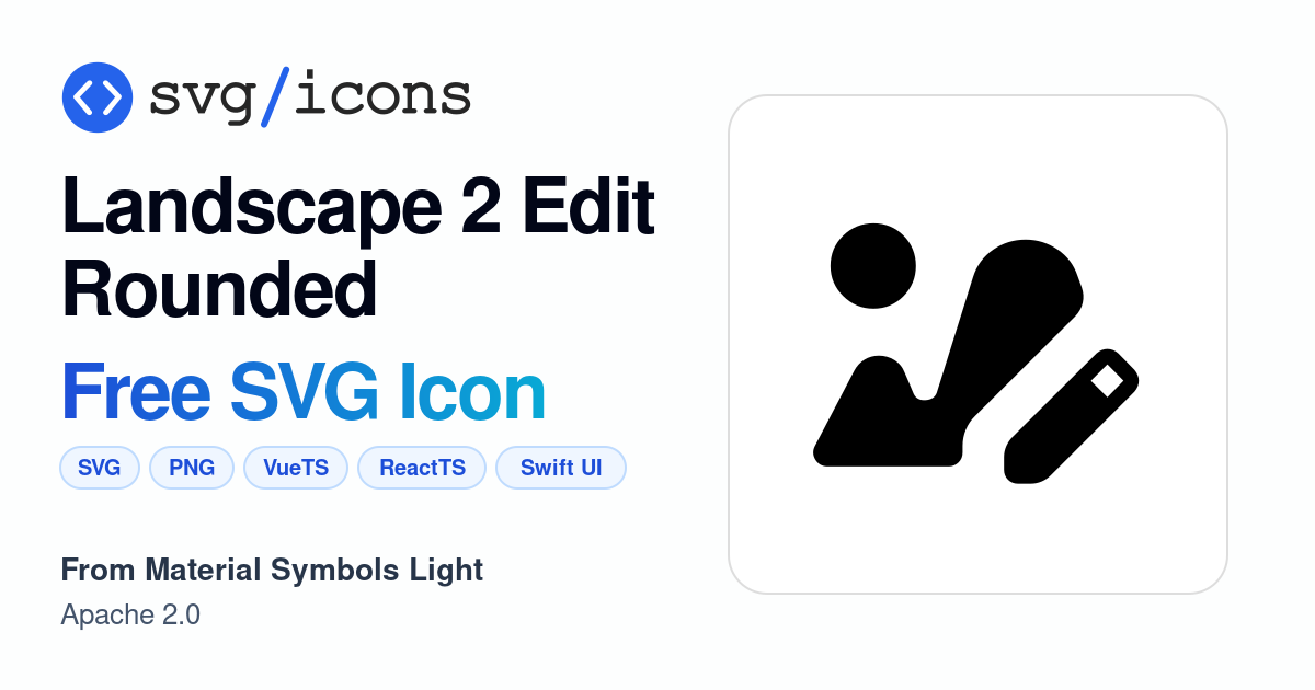 Landscape-2-edit-rounded SVG Icon - Free Landscape-2-edit-rounded PNG ...