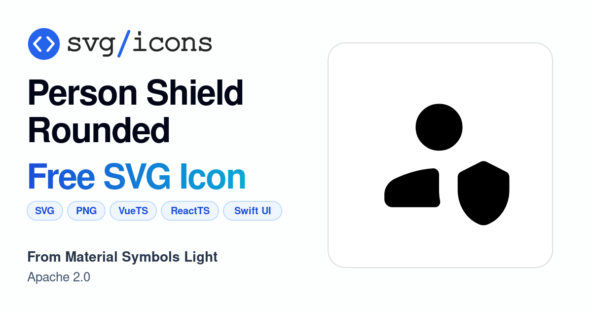 Person-shield-rounded SVG Icon - Free Person-shield-rounded PNG & SVG ...