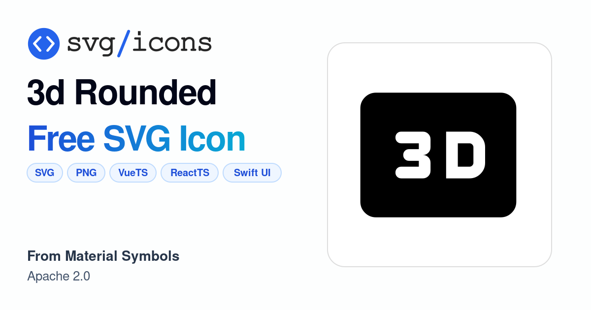 3d-rounded SVG Icon - Free 3d-rounded PNG & SVG Download