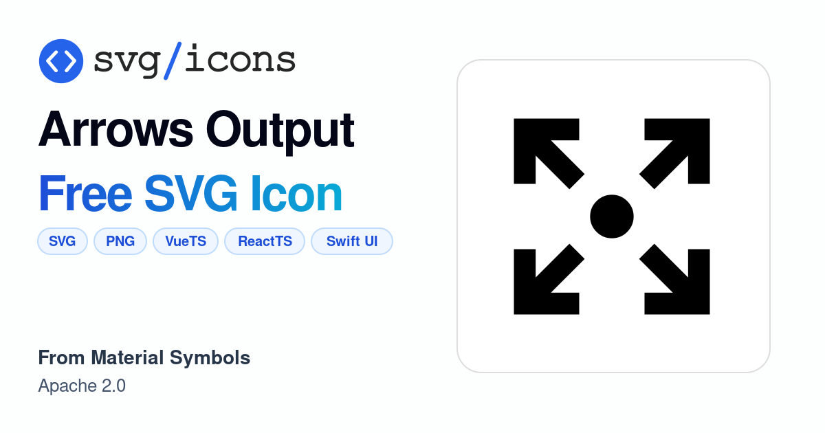 Arrows-output SVG Icon - Free Arrows-output PNG & SVG Download