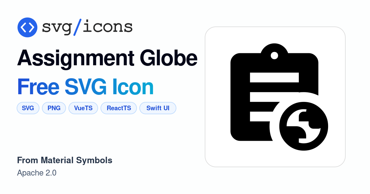 Assignment-globe SVG Icon - Free Assignment-globe PNG & SVG Download