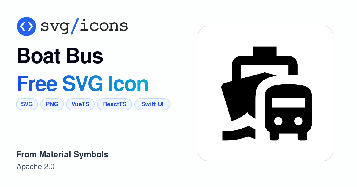 Boat-bus SVG Icon - Free Boat-bus PNG & SVG Download