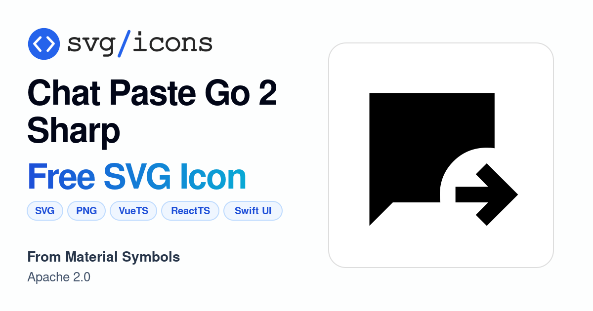 Chat-paste-go-2-sharp SVG Icon - Free Chat-paste-go-2-sharp PNG & SVG ...