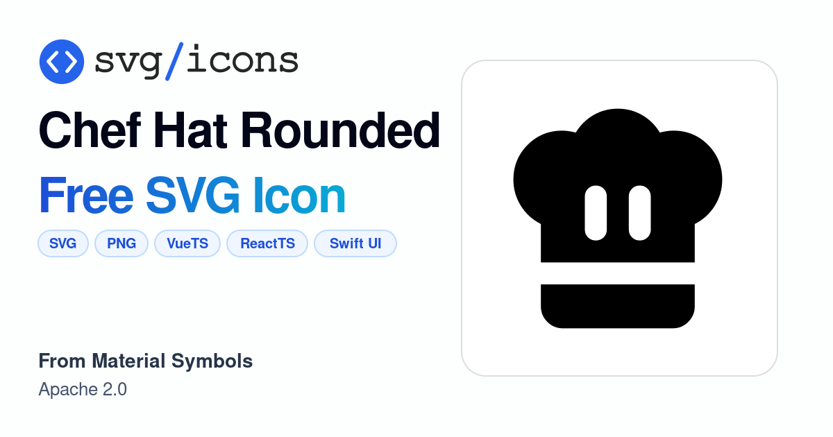 Chef-hat-rounded SVG Icon - Free Chef-hat-rounded PNG & SVG Download