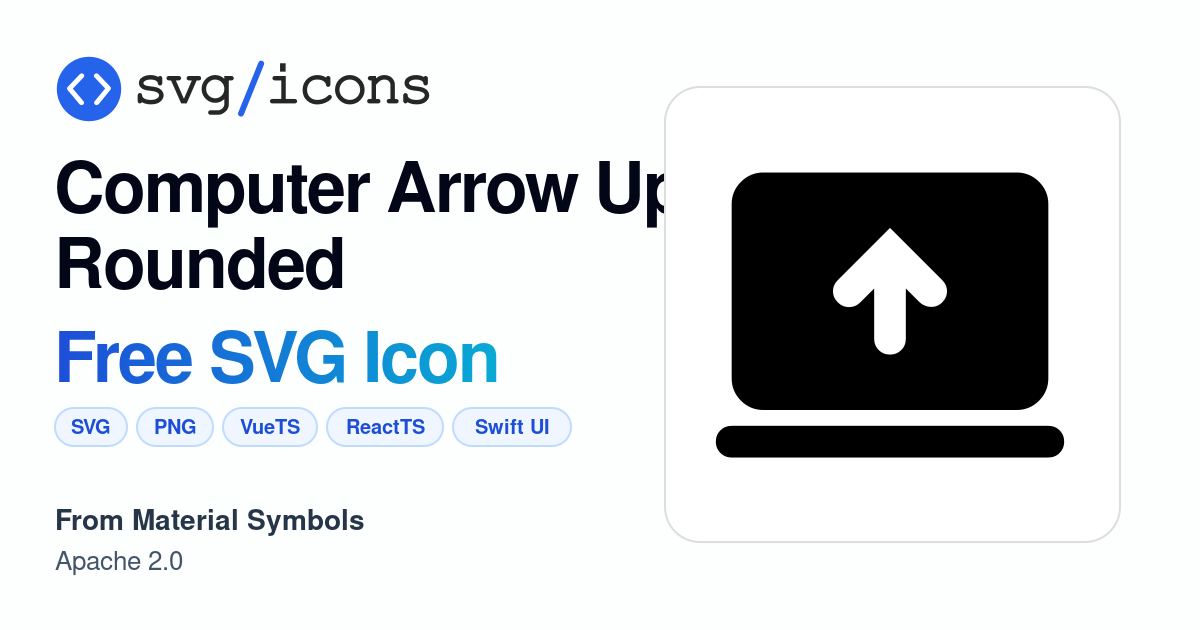Computer-arrow-up-rounded SVG Icon - Free Computer-arrow-up-rounded PNG ...