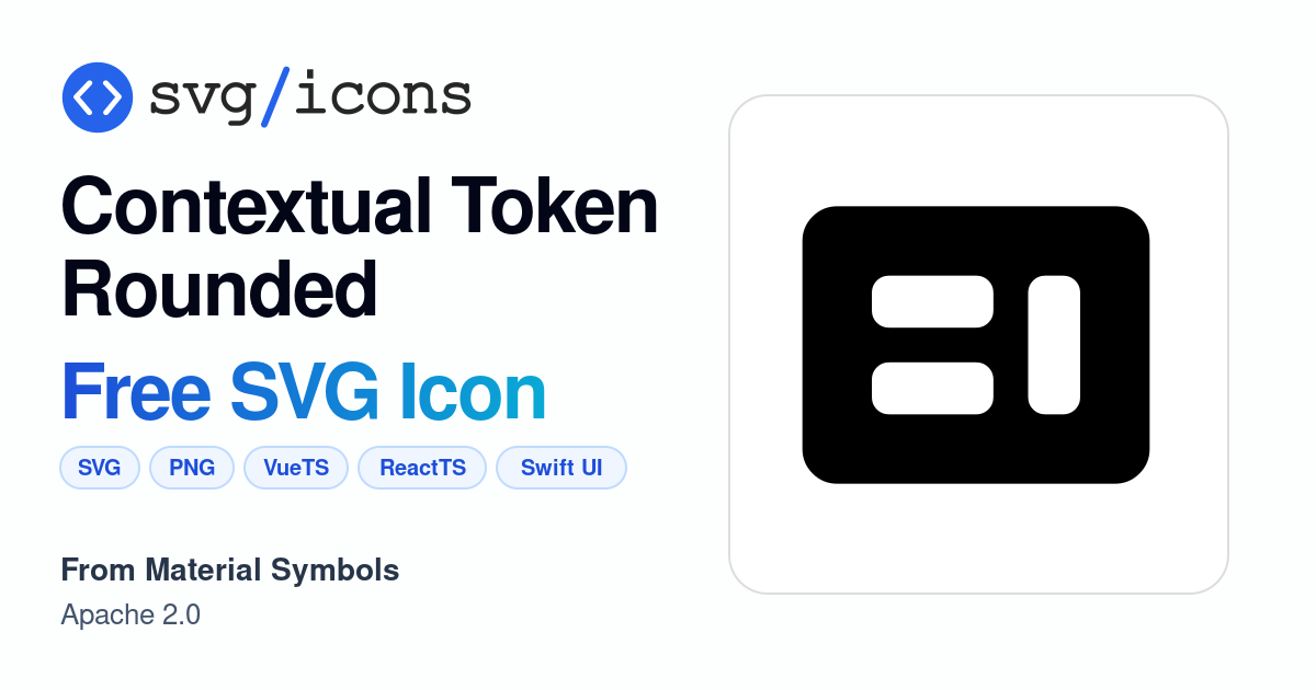Contextual-token-rounded SVG Icon - Free Contextual-token-rounded PNG ...