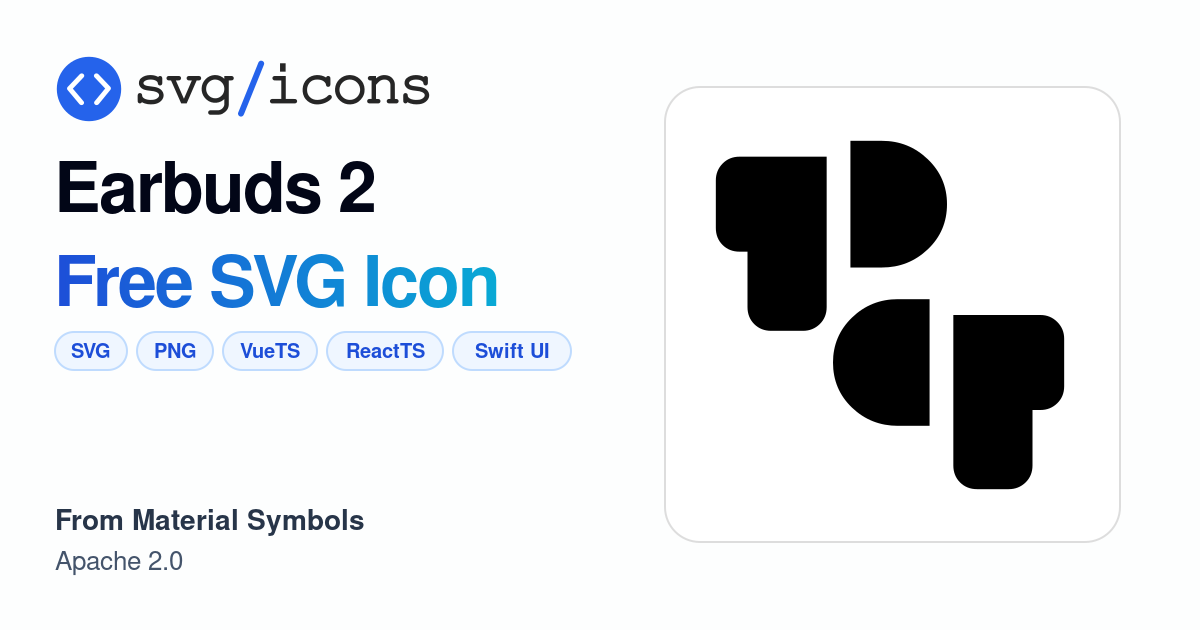 Earbuds-2 SVG Icon - Free Earbuds-2 PNG & SVG Download