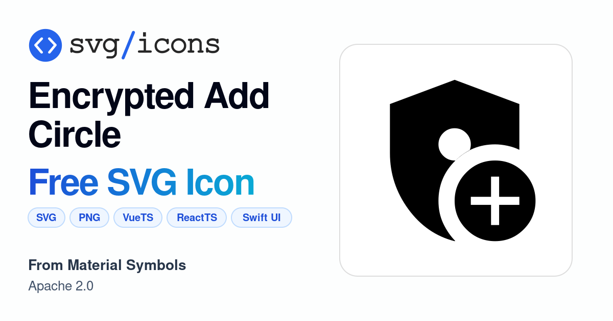 Encrypted-add-circle SVG Icon - Free Encrypted-add-circle PNG & SVG ...