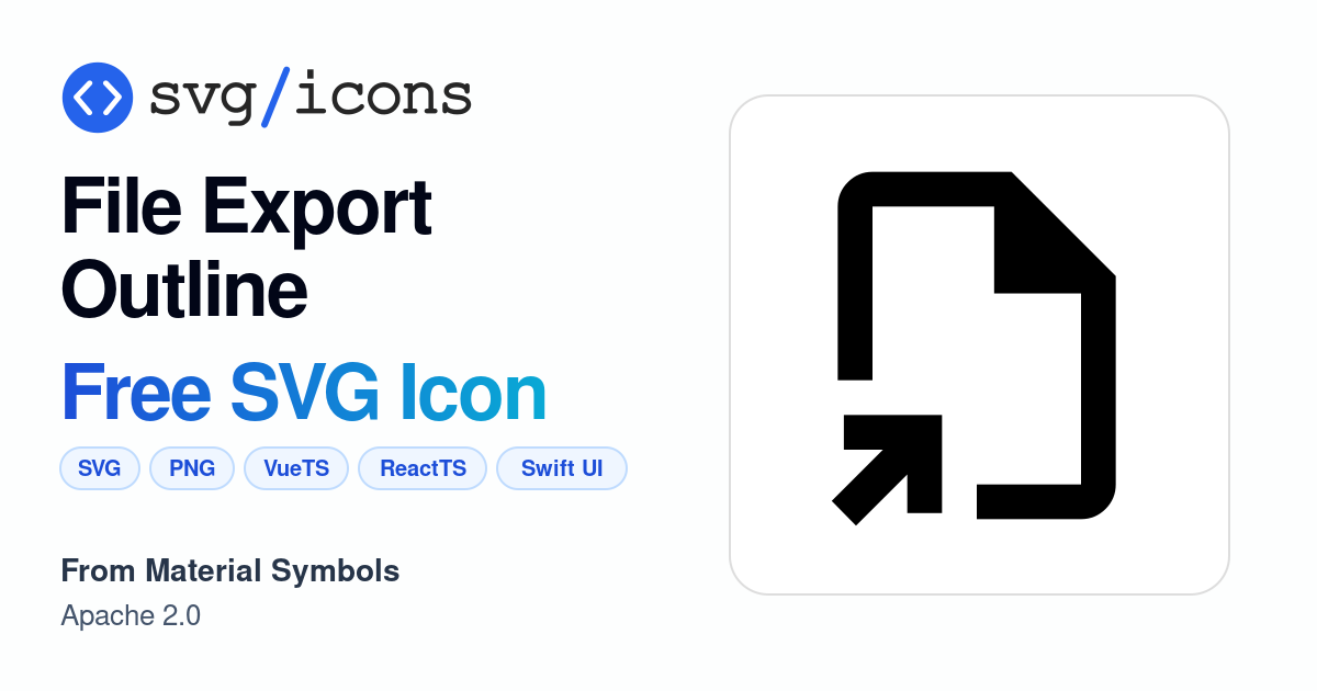 File-export-outline SVG Icon - Free File-export-outline PNG & SVG Download