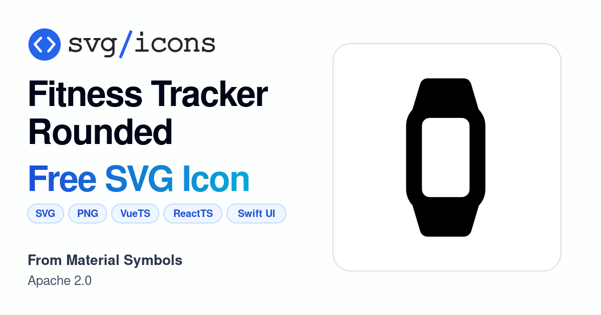 Fitness-tracker-rounded SVG Icon - Free Fitness-tracker-rounded PNG ...