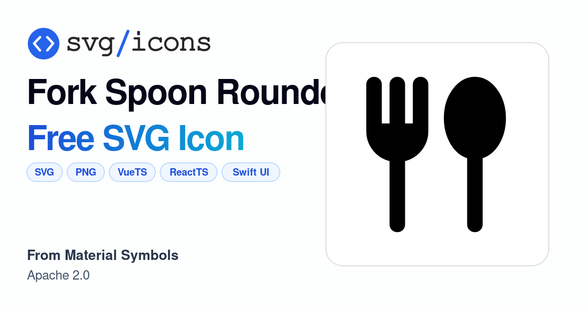 Fork-spoon-rounded SVG Icon - Free Fork-spoon-rounded PNG & SVG Download