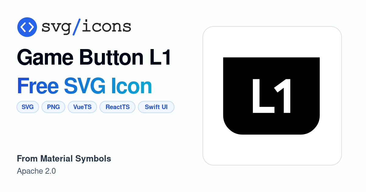 Game-button-l1 SVG Icon - Free Game-button-l1 PNG & SVG Download