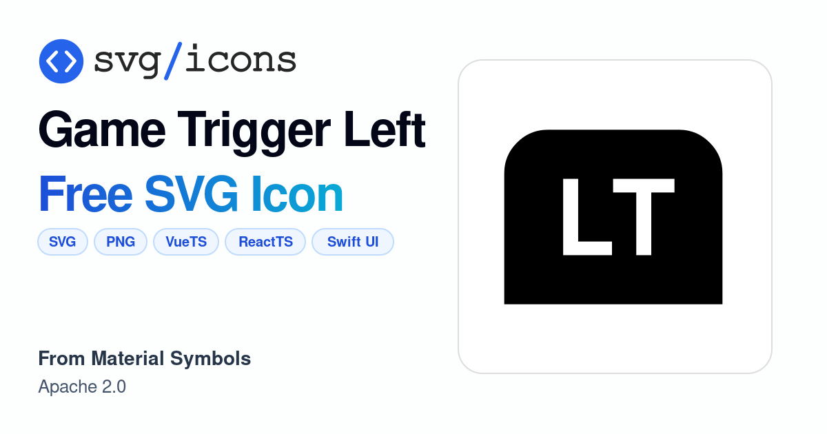 Game-trigger-left SVG Icon - Free Game-trigger-left PNG & SVG Download