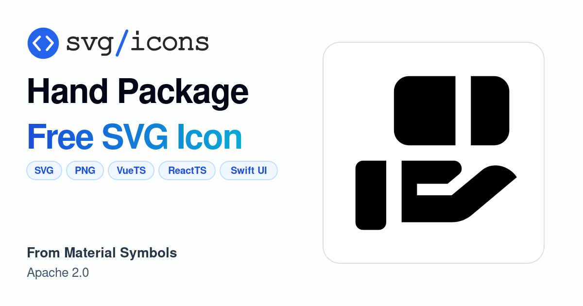 Hand-package SVG Icon - Free Hand-package PNG & SVG Download