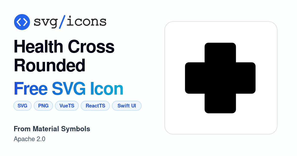 Health-cross-rounded SVG Icon - Free Health-cross-rounded PNG & SVG ...