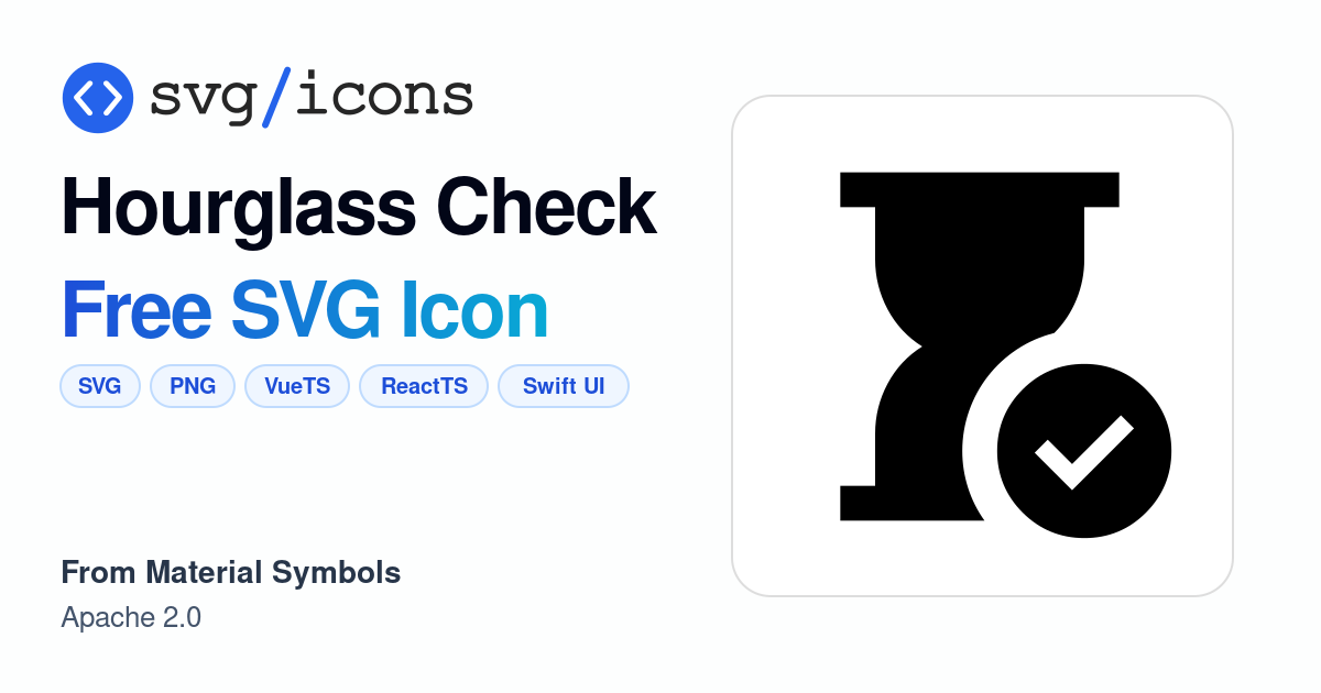 Hourglass-check SVG Icon - Free Hourglass-check PNG & SVG Download