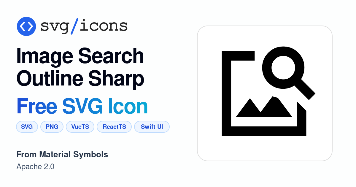 Image-search-outline-sharp SVG Icon - Free Image-search-outline-sharp ...