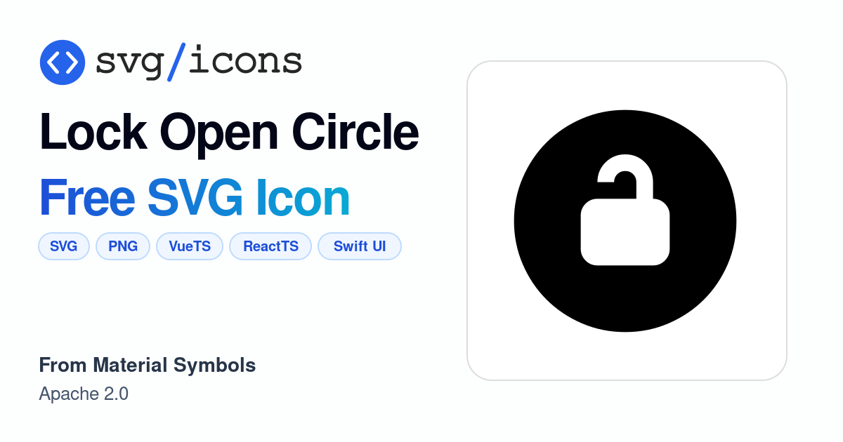 Lock-open-circle SVG Icon - Free Lock-open-circle PNG & SVG Download