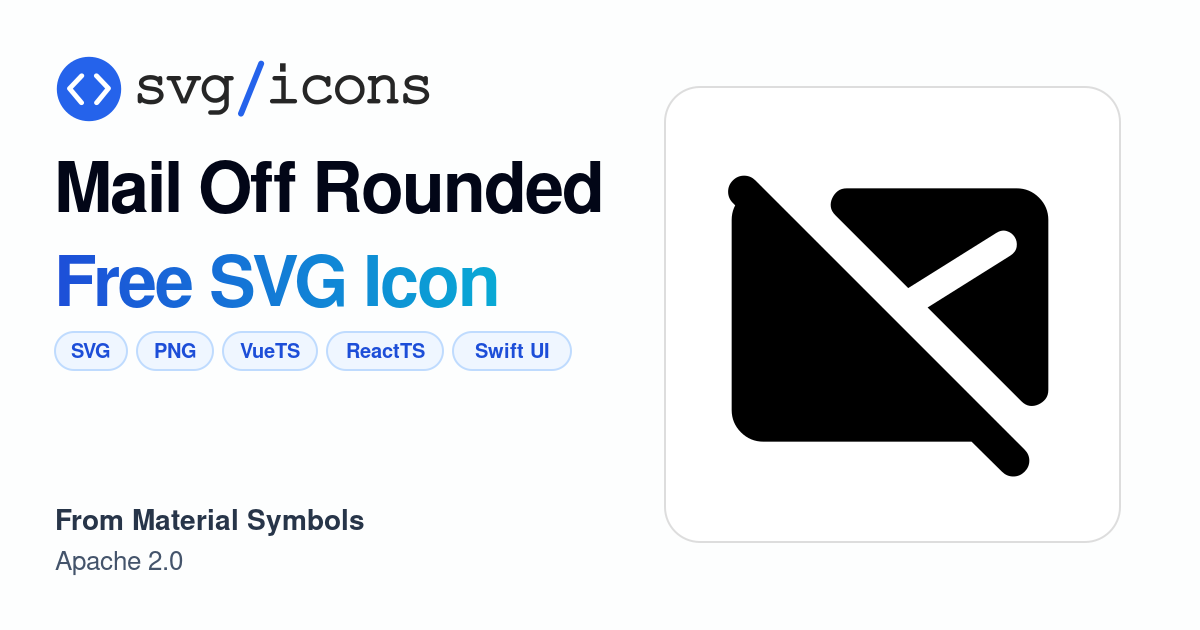 Mail-off-rounded SVG Icon - Free Mail-off-rounded PNG & SVG Download