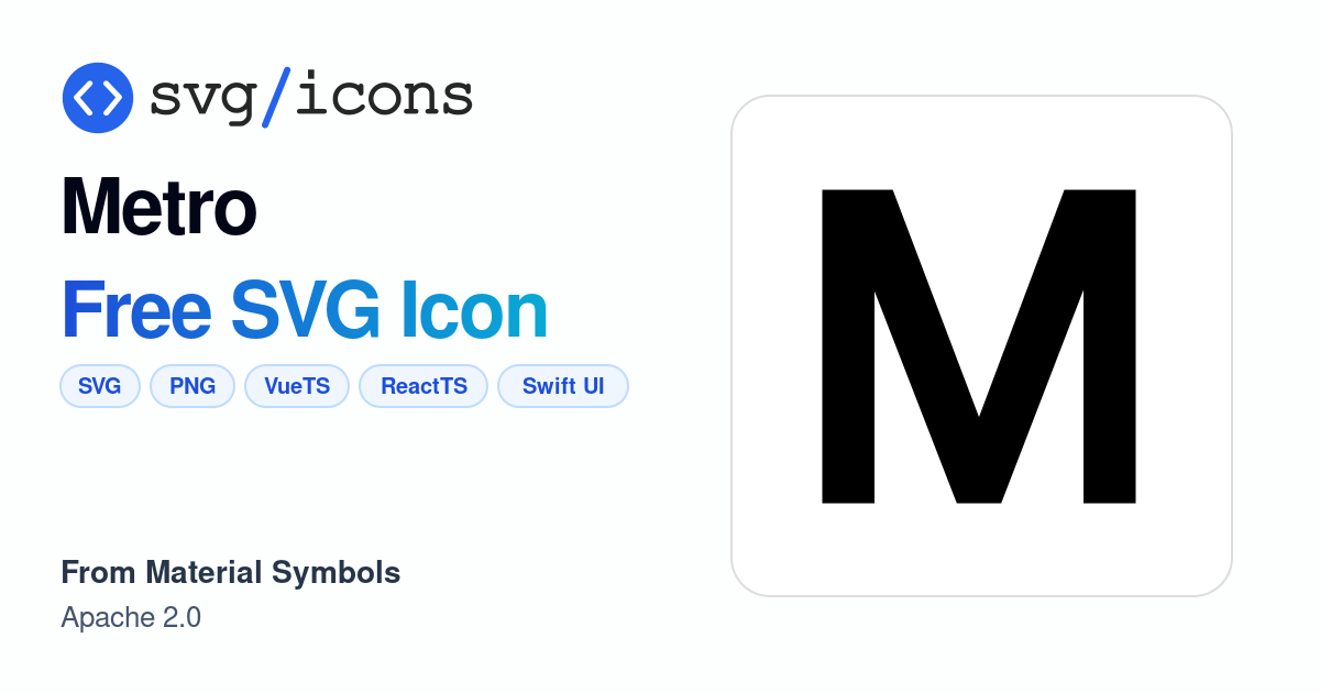 Metro SVG Icon - Free Metro PNG & SVG Download