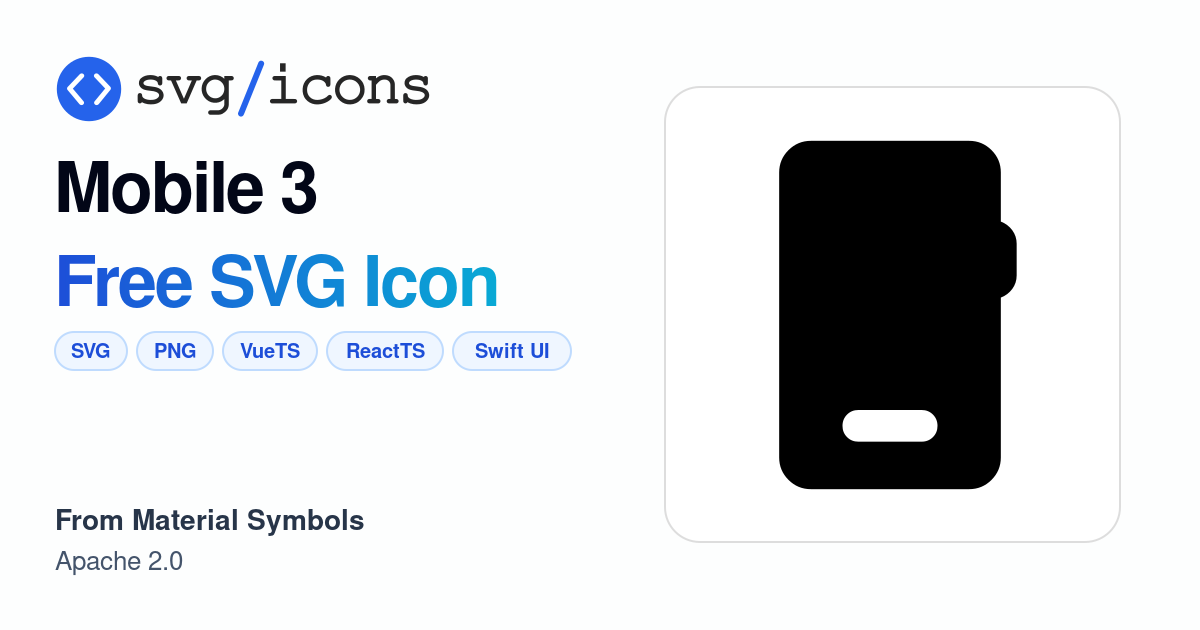 Mobile-3 SVG Icon - Free Mobile-3 PNG & SVG Download