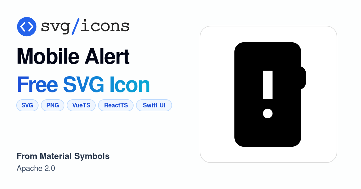 Mobile-alert SVG Icon - Free Mobile-alert PNG & SVG Download