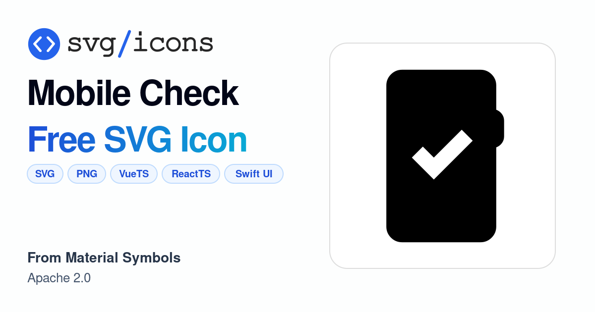 Mobile-check SVG Icon - Free Mobile-check PNG & SVG Download