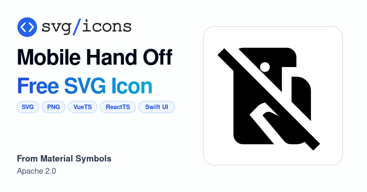 Mobile-hand-off SVG Icon - Free Mobile-hand-off PNG & SVG Download
