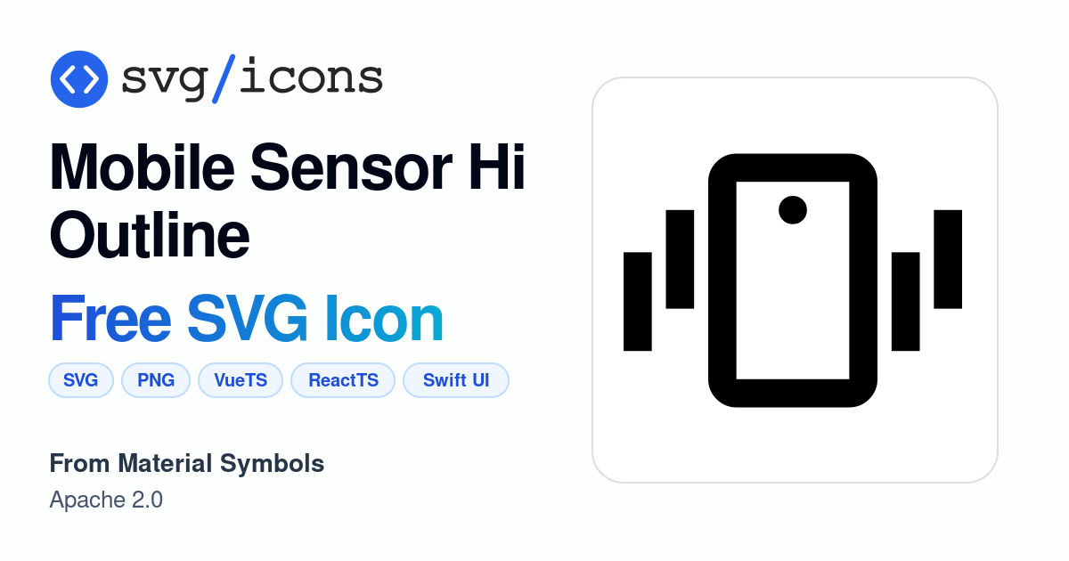 Mobile-sensor-hi-outline SVG Icon - Free Mobile-sensor-hi-outline PNG ...